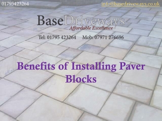 Benefits of Installing Paver Blocks