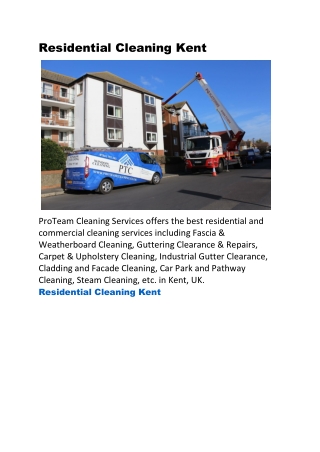 Residential Cleaning Kent