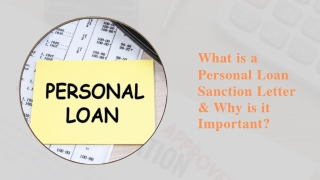 What is a Personal Loan Sanction Letter & Why is it Important