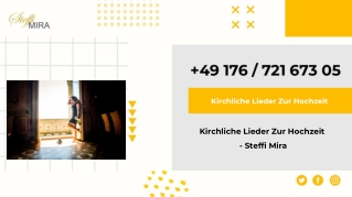 Kirchliche Lieder Zur Hochzeit - Steffi Mira