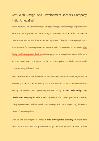 BEST WEB DESIGN AND DEVELOPMENT COMPANY IN INDIA IMPLEMENT CREATIVE IDEAS FOR DEVELOPING A WORLD-CLASS WEBSITE