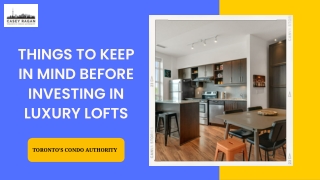 Things to Keep in Mind Before Investing in Luxury Lofts
