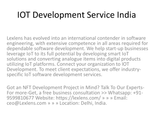 IOT Development Service India