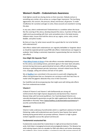 Women’s Health – Endometriosis Awareness