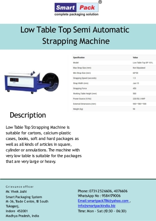 Strapping Machine in Chennai