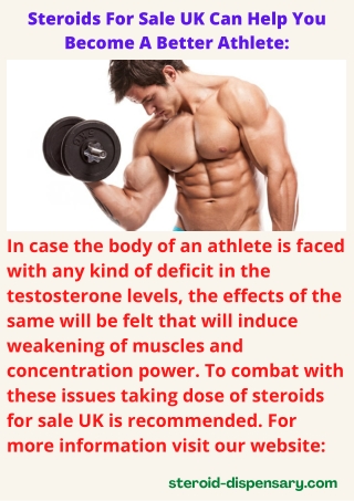 Steroids For Sale UK Can Help You Become A Better Athlete: