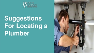 Suggestions For Locating a Plumber