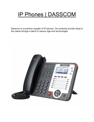 IP Phones  | DASSCOM