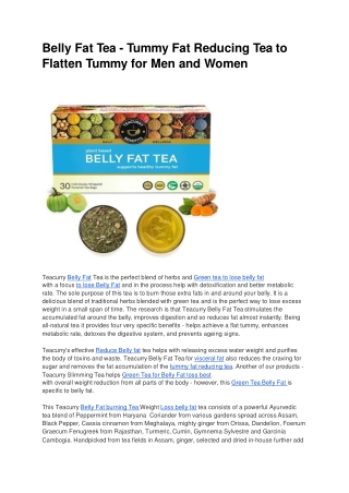 Belly Fat Tea Teacurry.com