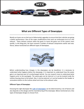 What are Different Types of Downpipes