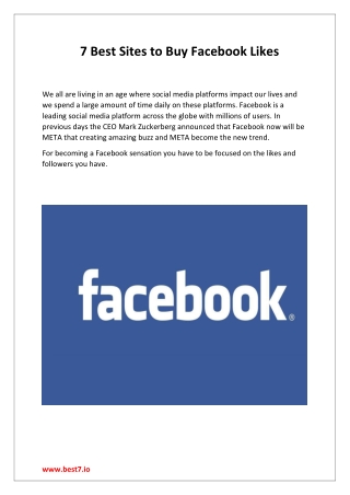 7 Best Sites to Buy Facebook Likes