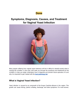 Symptoms, Diagnosis, Causes, and Treatment for Vaginal Yeast Infection