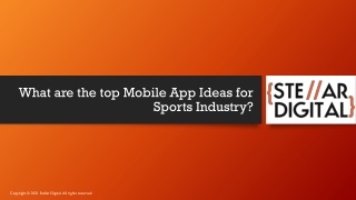 What are the top Mobile App Ideas for Sports Industry