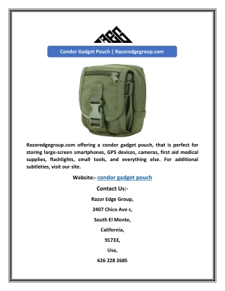 Condor Gadget Pouch | Razoredgegroup.com