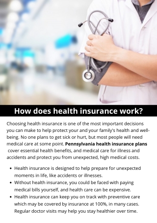 How does health insurance work