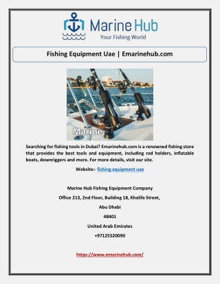 Fishing Equipment Uae | Emarinehub.com