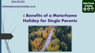 5 Benefits of a Motorhome Holiday for Single Parents