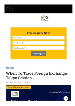 When To Trade Foreign Exchange Tokyo Session