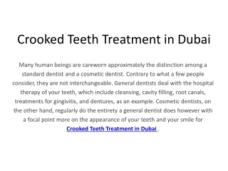 Crooked Teeth Treatment in Dubai