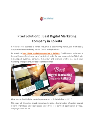 Best Digital Marketing Company in Kolkata