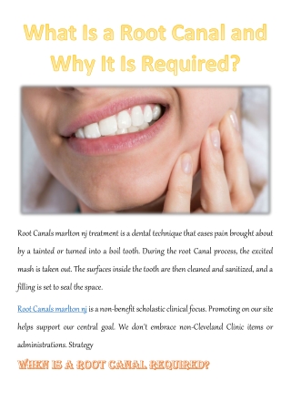 What Is a Root Canal and Why It Is Required