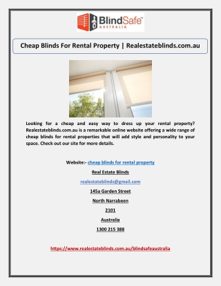 Cheap Blinds For Rental Property | Realestateblinds.com.au