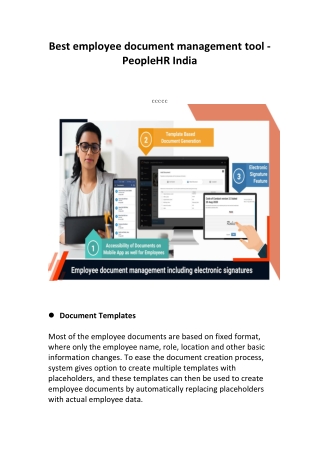 Best employee document management tool - PeopleHR India