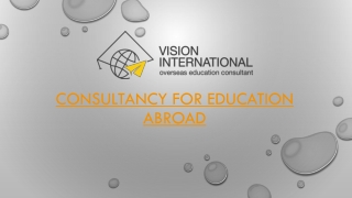Consultancy for Education in Abroad