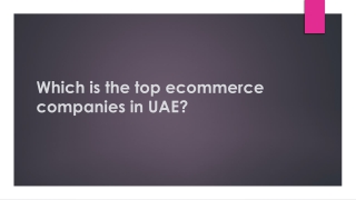 Which is the top ecommerce companies in UAE