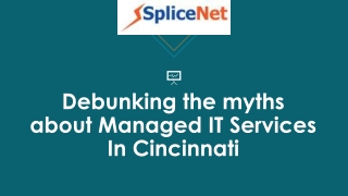 Debunking the myths about Managed IT Services In Cincinnati, Ohio