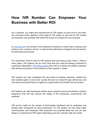 77-IVR Services