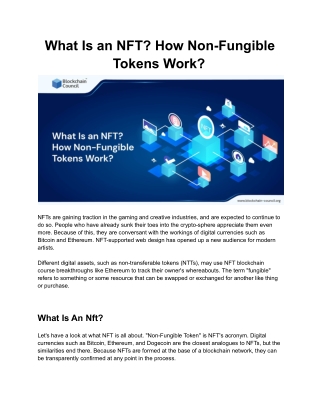 What Is an NFT? How Non-Fungible Tokens Work?