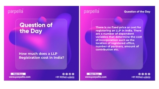 How much does a LLP Registration cost in India?