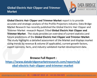 Global Electric Hair Clipper and Trimmer Market size