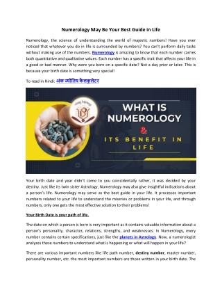 What is numerology and its benefit in life