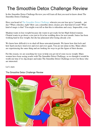 The Smoothie Detox Challenge Review