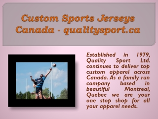 Custom Sports Jerseys Canada - qualitysport.ca