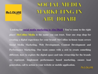 social media marketing Comapany Dubai  |McCollins Media