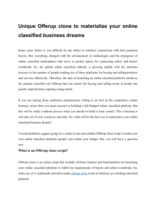 Offerup clone blog