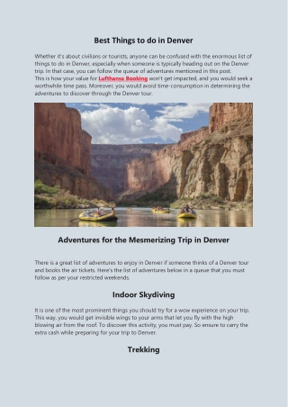 Best Things to do in Denver