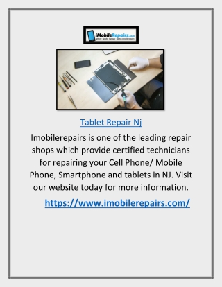 Tablet Repair Service Near me in NJ at Imobilerepairs