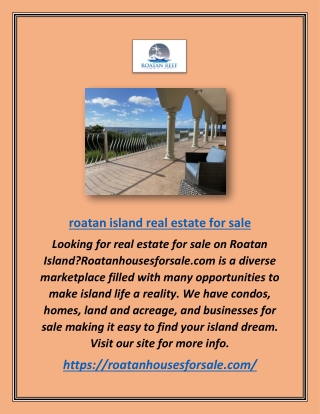 Roatan Island Real Estate for Sale | Roatanhousesforsale.com