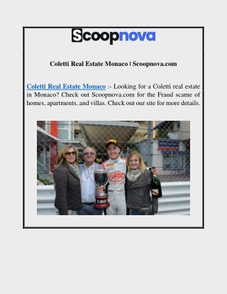 Coletti Real Estate Monaco | Scoopnova.com