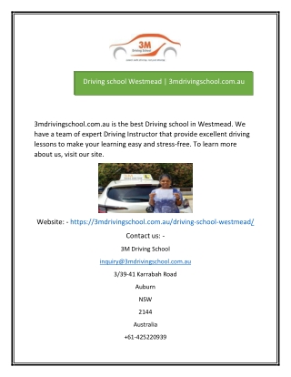 Driving school Westmead  3mdrivingschoolcomau