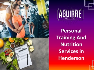 Personal Training And Nutrition Services in Henderson