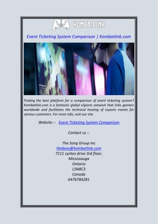 Event Ticketing System Comparison Kombatlink.com