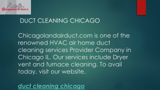 Duct Cleaning Chicago  Chicagolandairduct.com