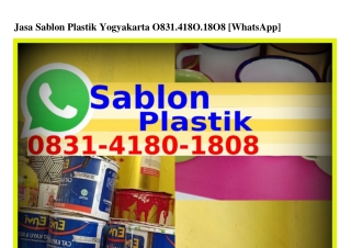 Jasa Sablon Plastik Yogyakarta Ö8ᣮl•Կl8Ö•l8Ö8[WhatsApp]