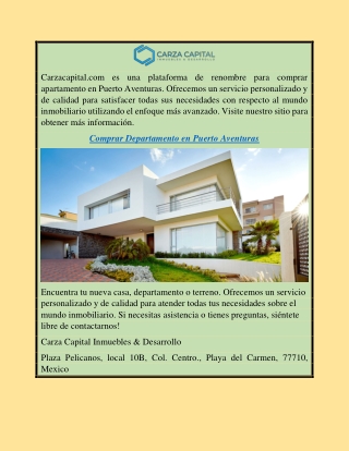 Comprar apartamento en Puerto Aventuras  Carzacapital.com