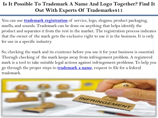Is It Possible To Trademark A Name And Logo Together? Find It Out With Experts O